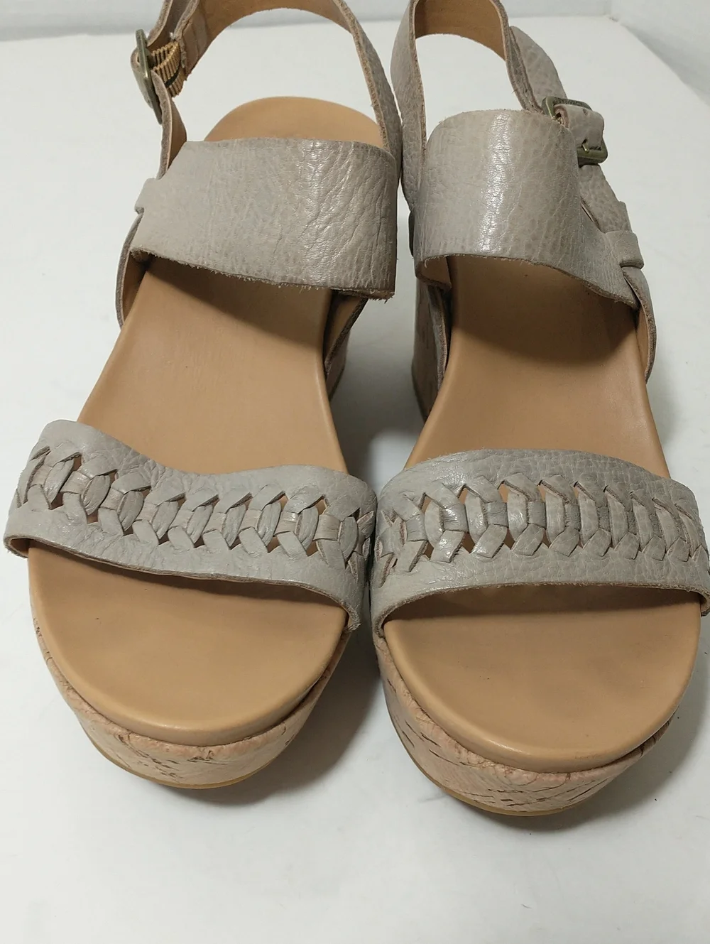Kork-Ease Cork Espadrille Austin Braid, Stone Color, Size 9, Cottage Core, Boho